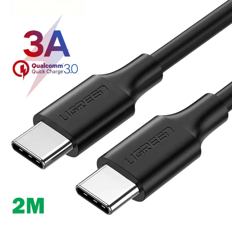 Cáp sạc nhanh Type C UGREEN US286 10306 Sạc nhanh dòng 3A, khả năng tương thích rộng, lõi đồng nguyên chất dài 2m