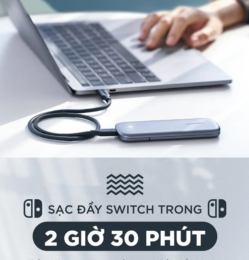 Cáp sạc nhanh Type C UGREEN US286 50996 Sạc nhanh dòng 3A, khả năng tương thích rộng, lõi đồng nguyên chất dài 0.5m — ảnh 8