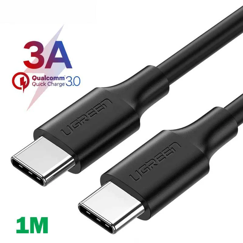 Cáp sạc nhanh Type C UGREEN US286 50997 Sạc nhanh dòng 3A, khả năng tương thích rộng, lõi đồng nguyên chất dài 1m — ảnh 1