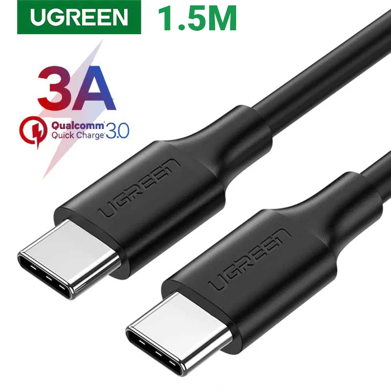 Cáp sạc nhanh Type C UGREEN US286 50998 Sạc nhanh dòng 3A, khả năng tương thích rộng, lõi đồng nguyên chất dài 1.5m