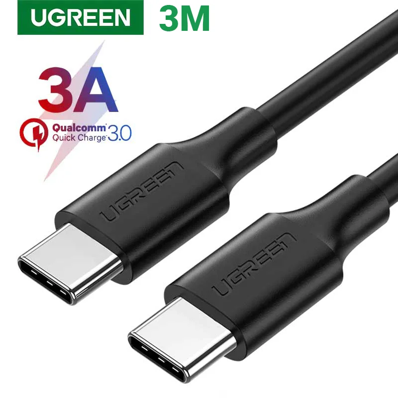Cáp sạc nhanh Type C UGREEN US286 60788 Sạc nhanh dòng 3A, khả năng tương thích rộng, lõi đồng nguyên chất dài 3m