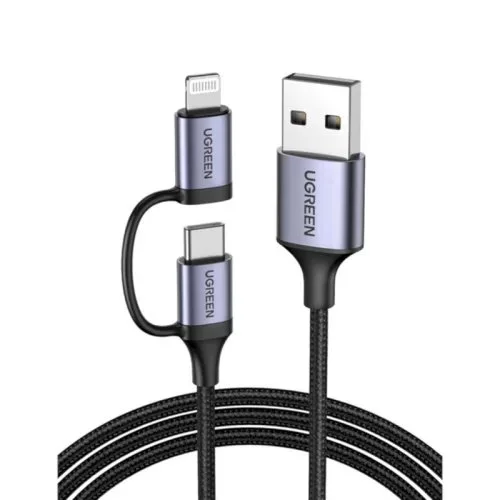 Cáp sạc và truyền dữ liệu 2 trong 1 Ugreen US513 Lightning, Type C