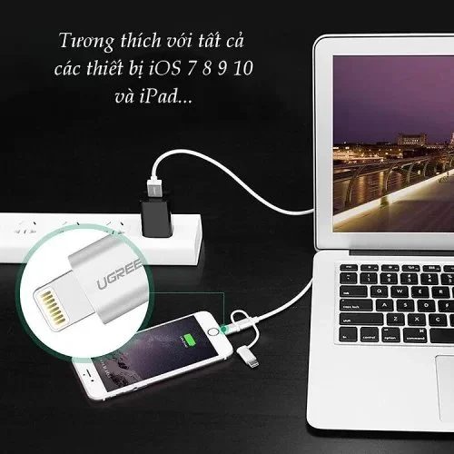 Cáp sạc và truyền dữ liệu 3 trong 1 Ugreen US186 — ảnh 4