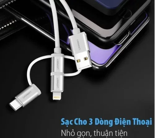 Cáp sạc và truyền dữ liệu 3 trong 1 Ugreen US186 — ảnh 6