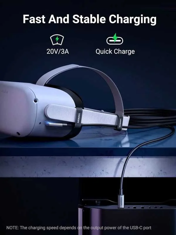 Cáp USB Type-C to Type-C bẻ góc 90 độ dài 5M tốc độ 5Gbps Ugreen 90629 cao cấp