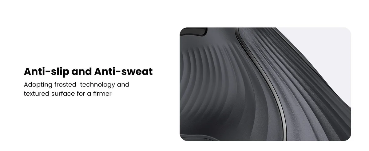 Chuột dọc không dây công thái học Bluetooth 5.0 2.4Ghz có 5 nút 4000DPI Ugreen MU008 25444 cao cấp