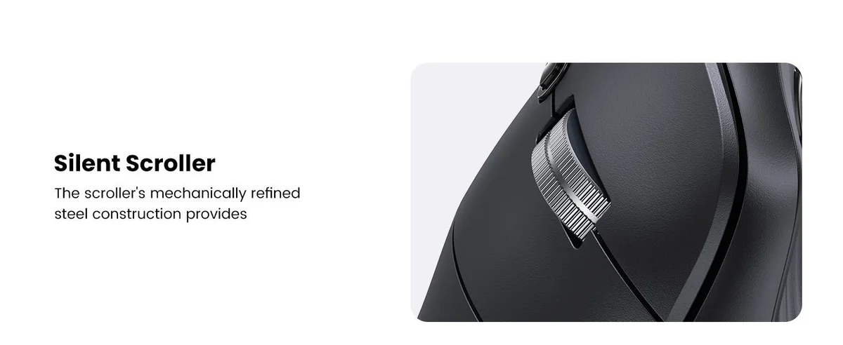 Chuột dọc không dây công thái học Bluetooth 5.0 2.4Ghz có 5 nút 4000DPI Ugreen MU008 25444 cao cấp