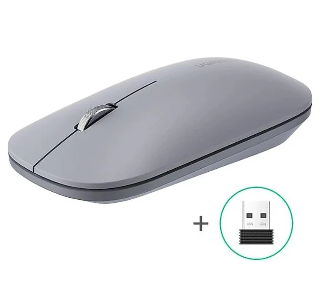 Chuột không dây 2,4G Bluetooth màu xám + kèm pin AA (MU001) Ugreen 25160