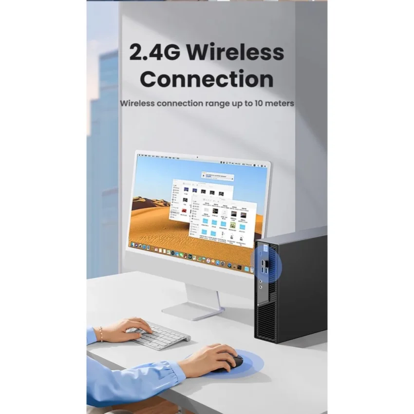 Chuột không dây 2.4G SILENT 2400DPI Ugreen 90672 cao cấp (Celadon Green) — ảnh 6