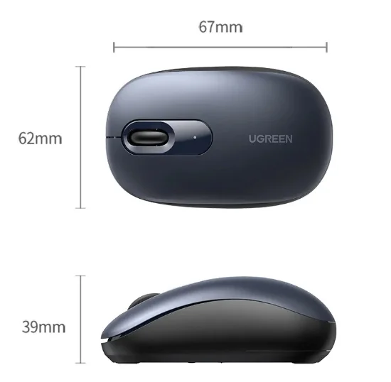 Chuột không dây 2.4G SILENT Màu Hồng 2400DPI + kèm pin AA (MU105) Ugreen 90686 — ảnh 4