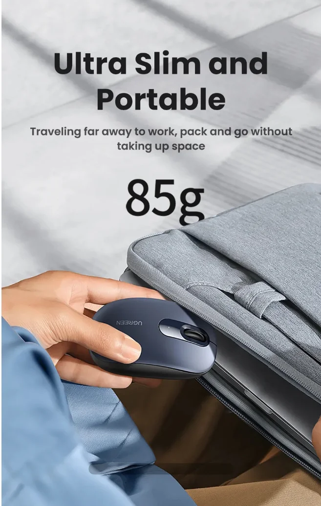 Chuột không dây 2.4G SILENT màu Midnight Blue + kèm pin AA (MU105) Ugreen 90550