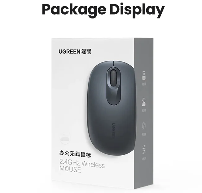 Chuột không dây 2.4G SILENT màu Midnight Blue + kèm pin AA (MU105) Ugreen 90550