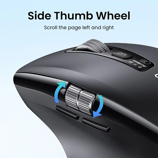 Chuột không dây Bluetooth v5.4 & Wirelless 2.4GHz hỗ trợ 5000DPI Ugreen 45792 cao cấp — ảnh 3