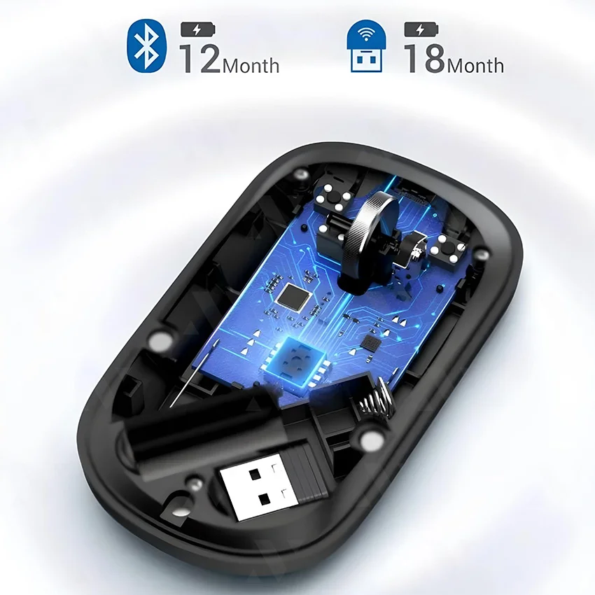 Chuột không dây dùng cho máy tính, laptop chất liệu nhựa ABS, màu xám nhạt Ugreen (90366) — ảnh 4