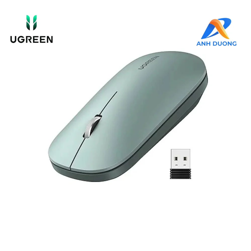 Chuột không dây dùng cho máy tính, laptop chất liệu nhựa ABS, màu xanh lá Ugreen (90374)