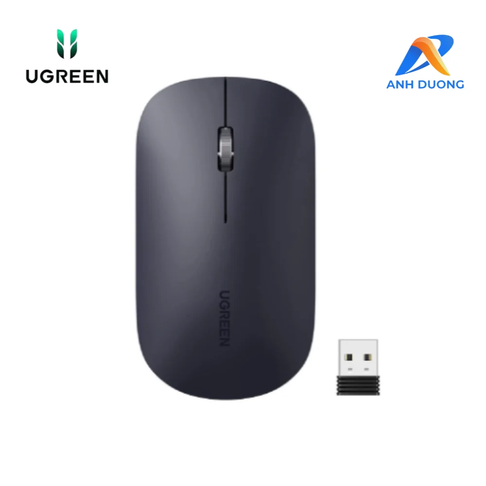 Chuột không dây dùng cho máy tính, laptop màu đen Ugreen (90372)