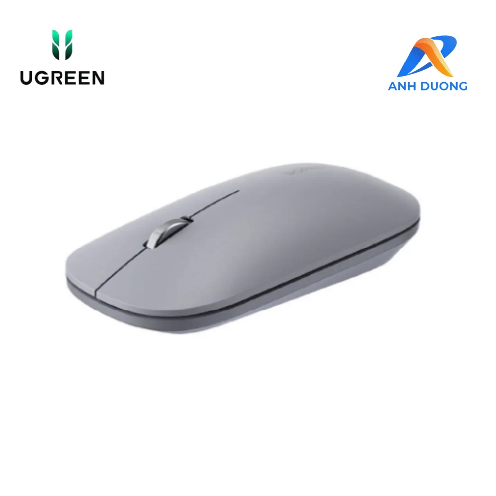Chuột không dây dùng cho máy tính, laptop Ugreen (90373) chất liệu nhựa ABS, màu xám