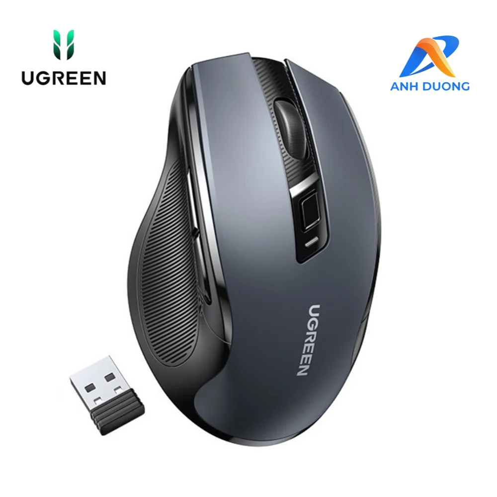 CHUỘT KHÔNG DÂY UGREEN 15508 BLACK (BLUETOOTH + WIRELESS 2.4GHZ)