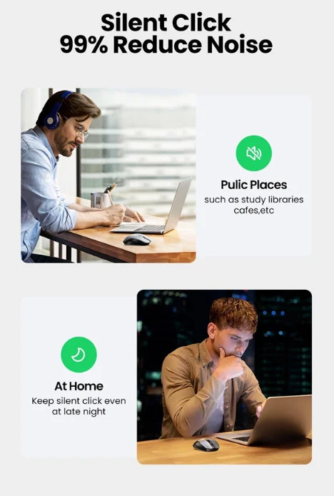 Chuột không dây Ugreen 90545 đen