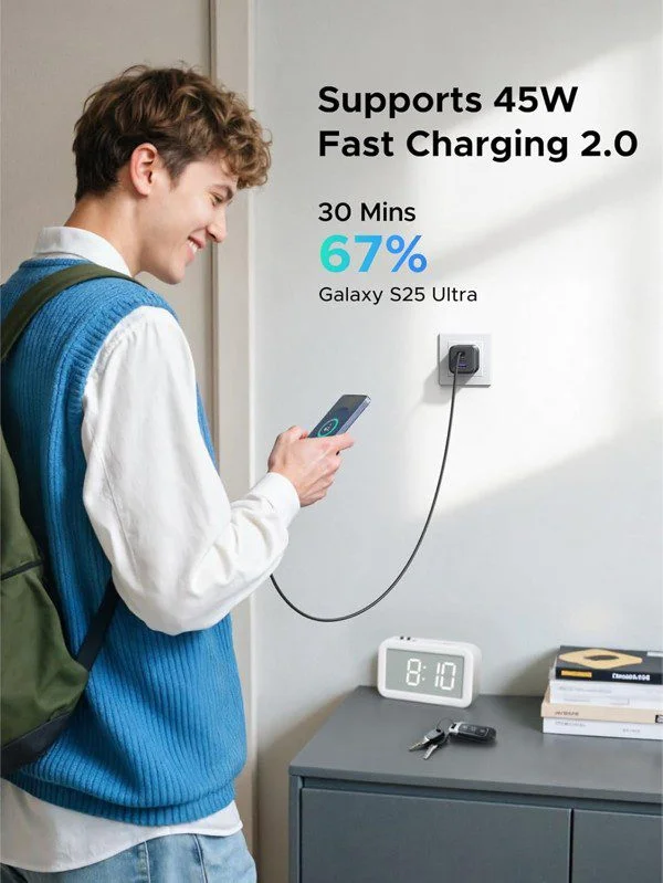 Củ sạc nhanh 1 cổng Type C 45W Ugreen 65155B — ảnh 4