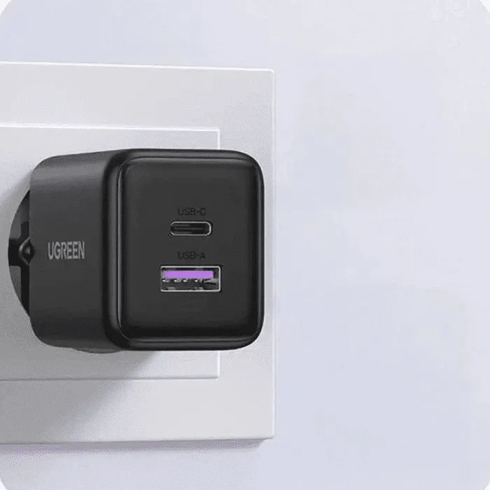 Củ sạc nhanh 2 cổng 1C1A 30W Ugreen 65025 — ảnh 2