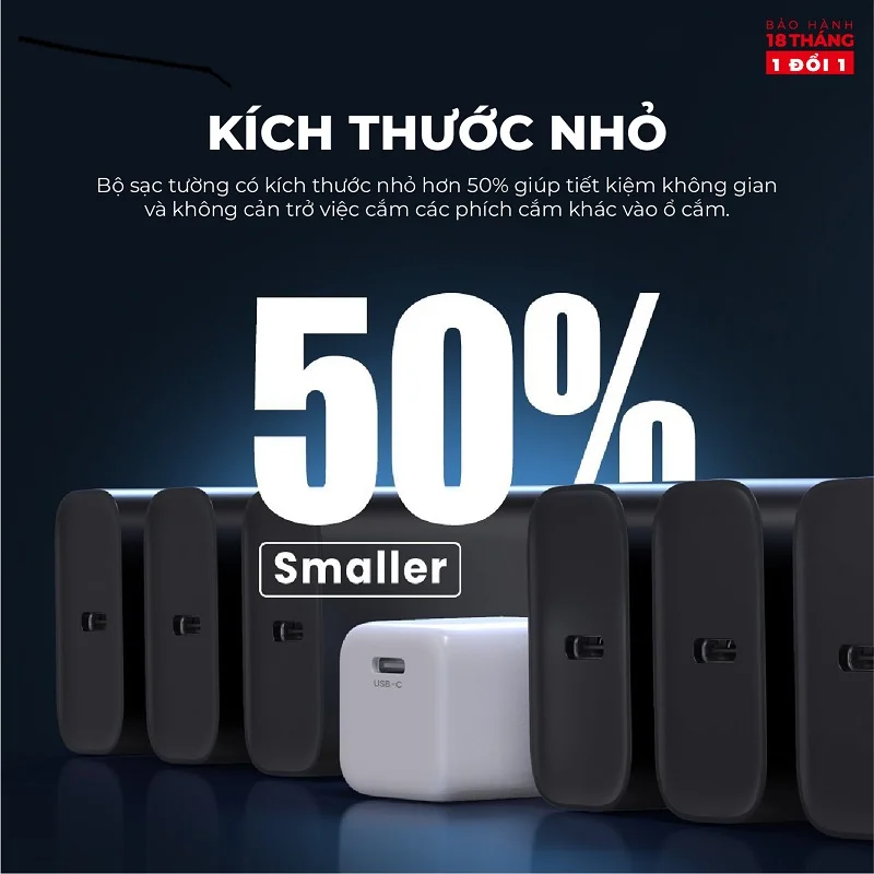 Củ sạc nhanh 20W cổng sạc nhanh PD 3.0, QC 4.0 Thiết kế nhỏ gọn, chân dẹt US Ugreen (10219)