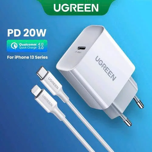 Củ sạc nhanh 20W UGREEN CD137 cổng ra USB-C chân tròn