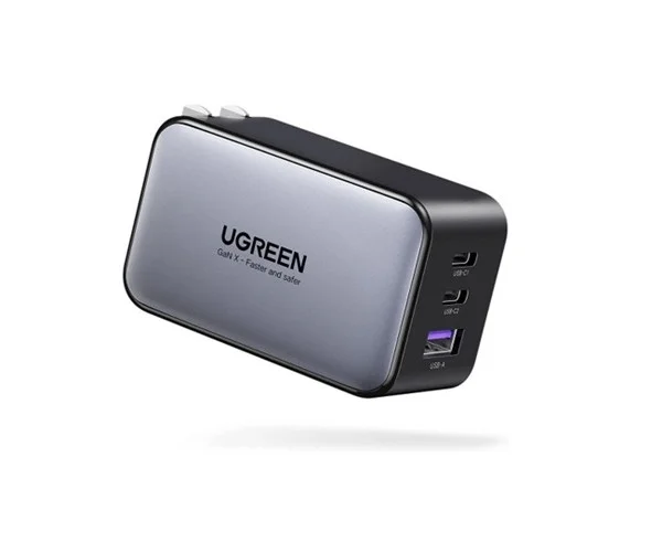 Củ sạc nhanh 65W GaN 3 cổng USB Type-C x2 USB Type-A x1 Hỗ trợ QC4+, PD3.0. Ugreen 10334 cao cấp