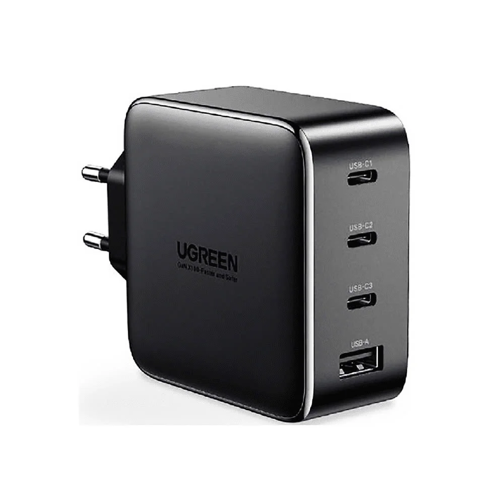 Củ sạc nhanh 65W GaN UGREEN CD224 3 cổng USB-C, 1 cổng USB-A chân tròn