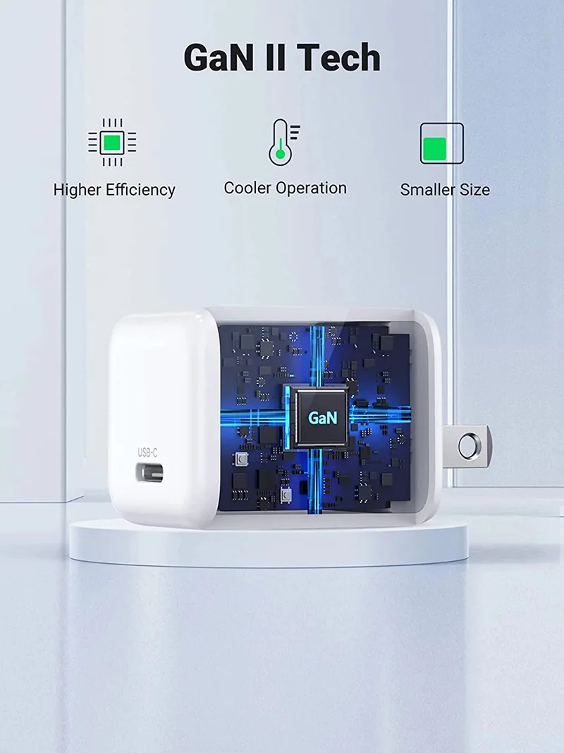 Củ sạc nhanh CD319 30W GaN 1 cổng USB Type-C UGREEN 15329 chân dẹt (MÀU TRẮNG) — ảnh 2