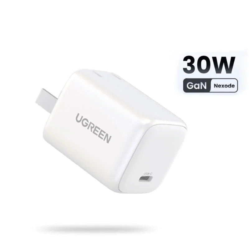 Củ sạc nhanh CD319 30W GaN 1 cổng USB Type-C UGREEN 15329 chân dẹt (MÀU TRẮNG)