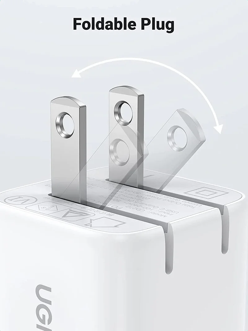 Củ sạc nhanh CD319 30W GaN 1 cổng USB Type-C UGREEN 15329 chân dẹt (MÀU TRẮNG) — ảnh 5