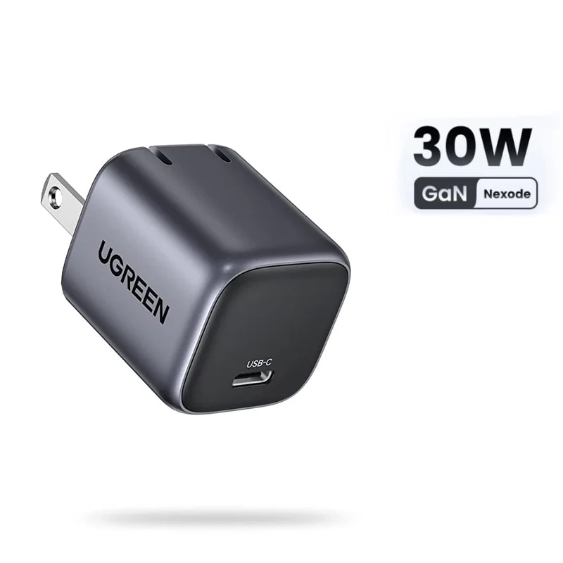 Củ sạc nhanh CD319 30W GaN 1 cổng USB Type-C UGREEN 90901 chân dẹt (Màu xám)