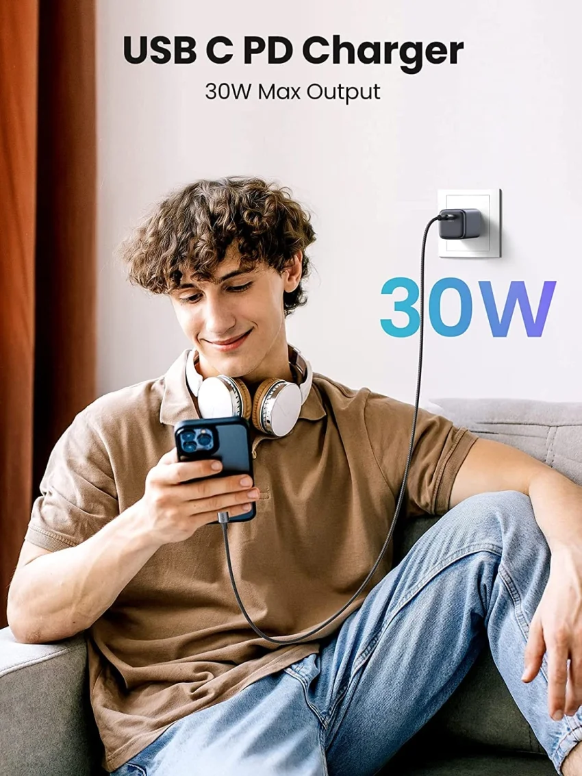 Củ sạc nhanh GaN 30W màu xám Ugreen CD319 Chân tròn (90666) — ảnh 6
