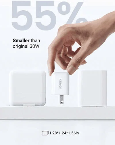 Củ sạc nhanh GaN Ugreen 40918 30W USB-C — ảnh 9