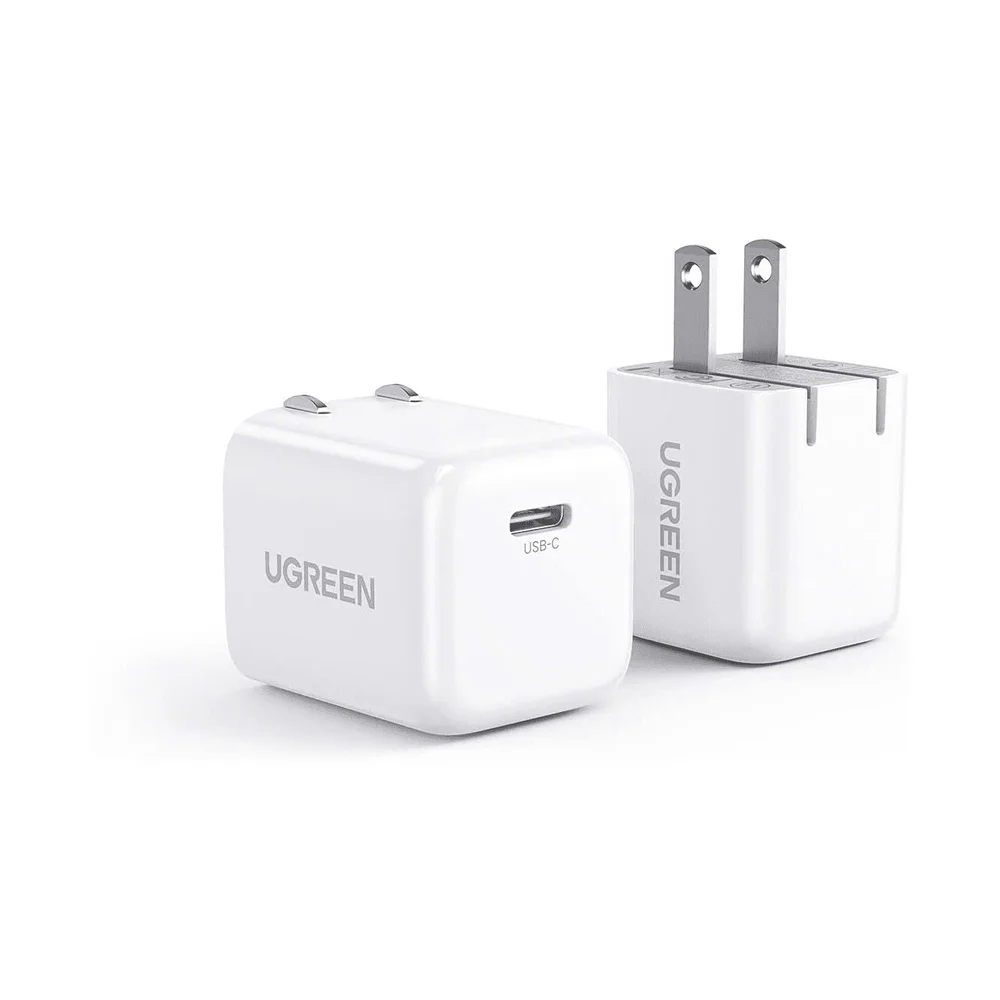 Củ sạc nhanh PD20W UGREEN CD249 Cổng sạc Type-C Chân dẹt 30313