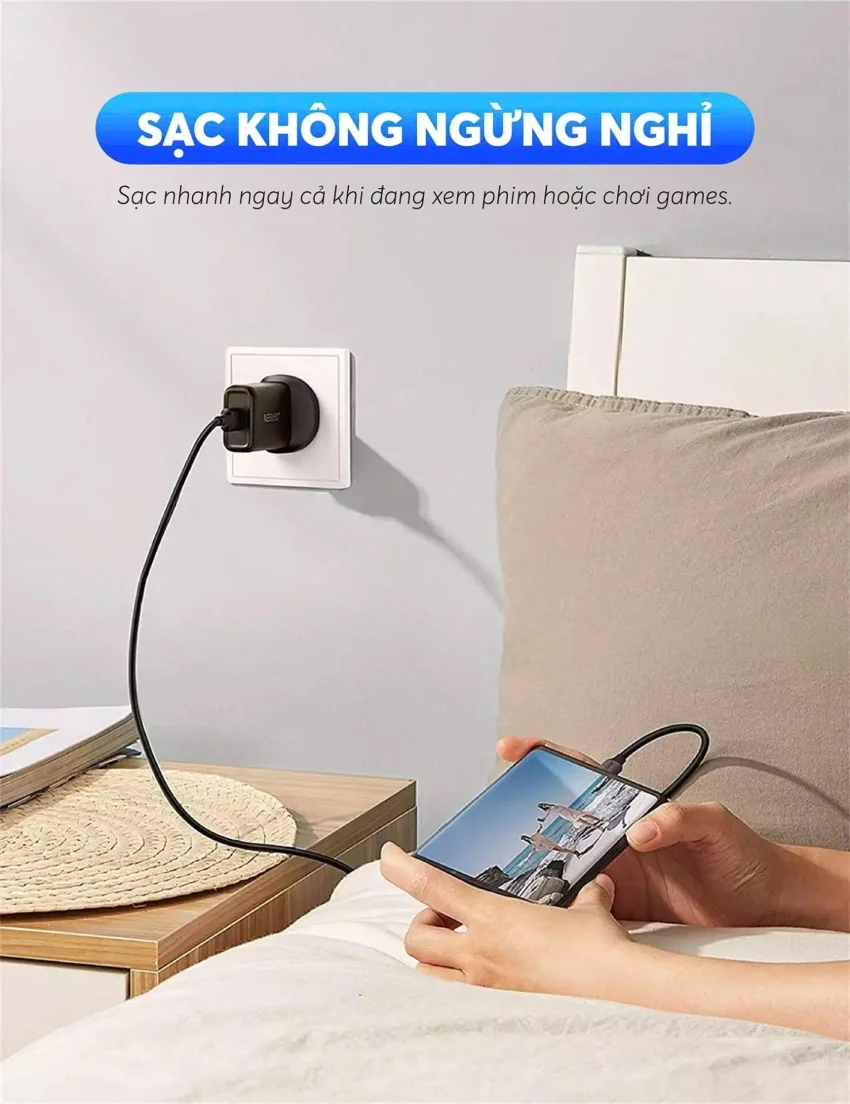Củ sạc nhanh PD65W UGREEN CD217, Cổng sạc Type C, Sạc đầy MacBook Pro 13 trong 2 giờ — ảnh 4