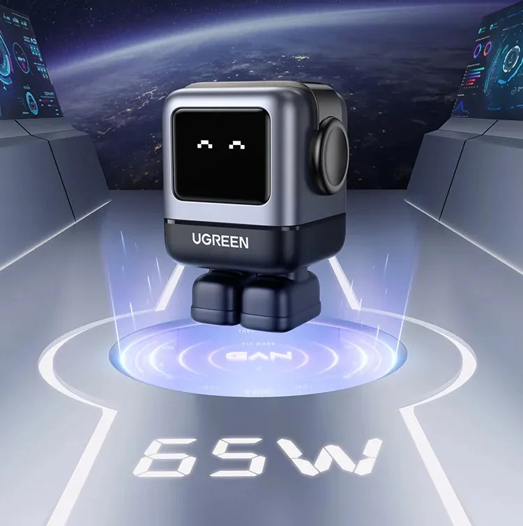 Củ sạc nhanh Robot Nexode RG 65W 3 cổng Type C x2, Type A x1 (CD361) Ugreen 15570