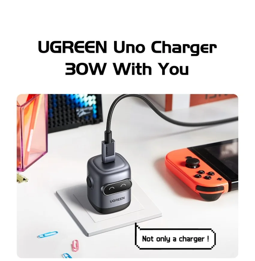 Củ sạc nhanh robot Type C 30W UGREEN X622 Ugreen 45006 màu xanh — ảnh 6