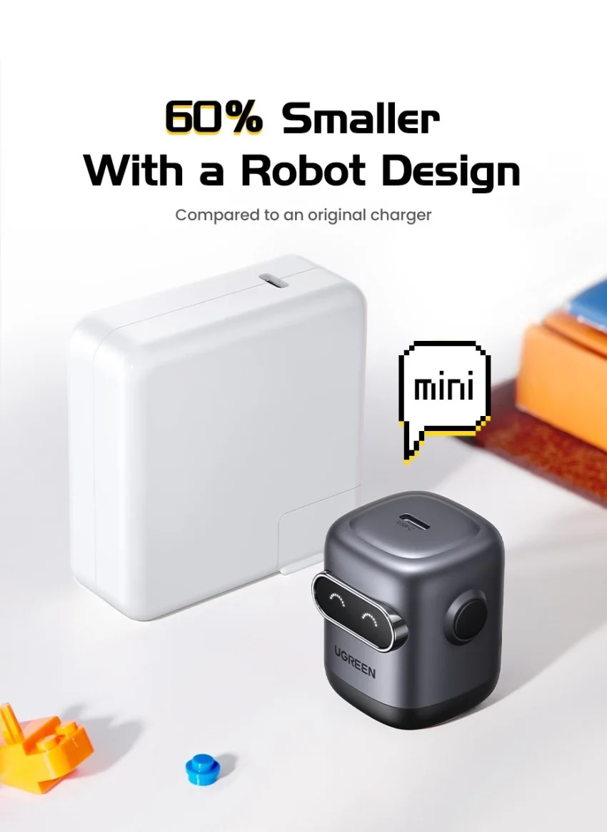 Củ sạc nhanh robot Type C 30W UGREEN X622 Ugreen 45006 màu xanh — ảnh 10