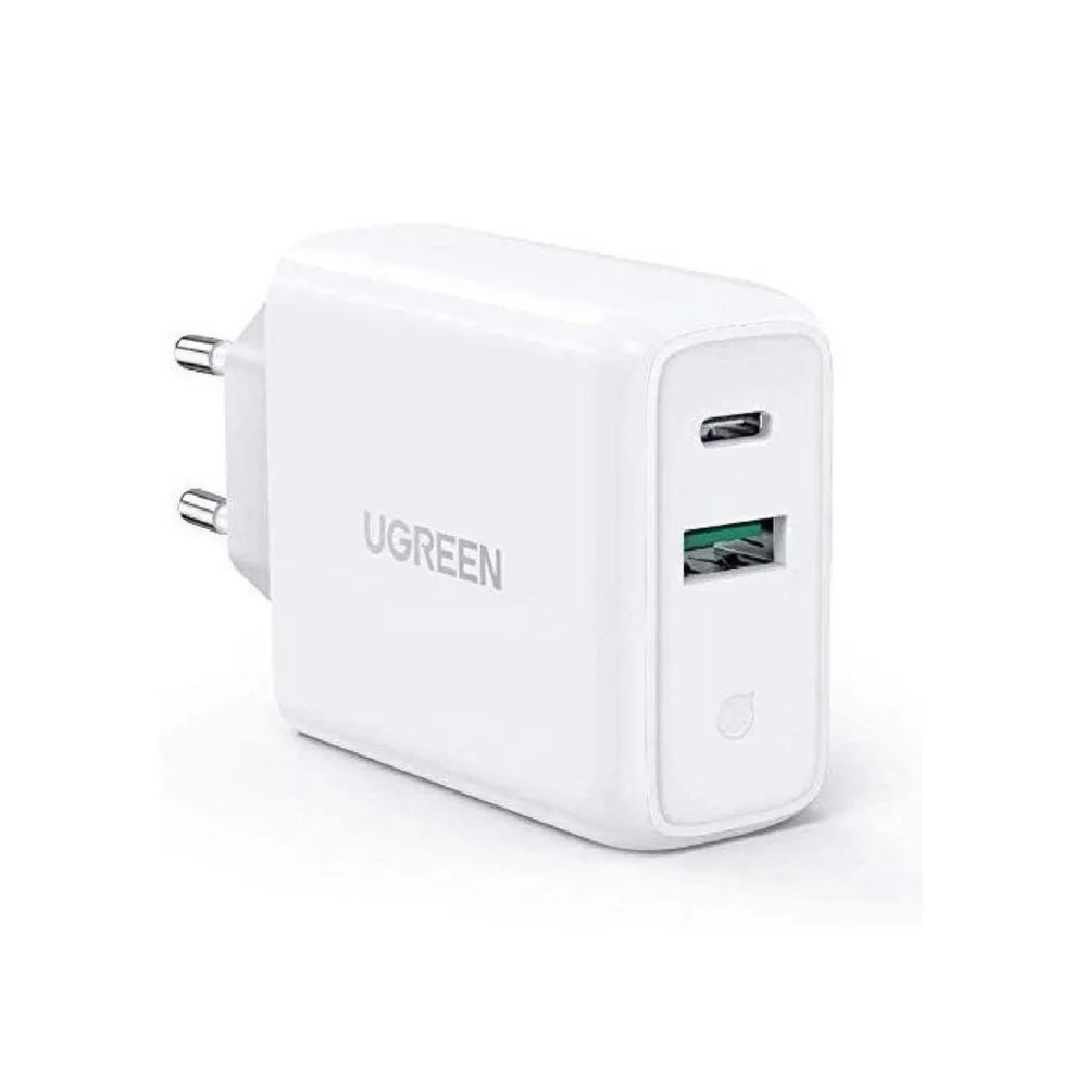 Củ sạc nhanh Ugreen 2 cổng 36W – Sạc nhanh đồng thời 2 thiết bị