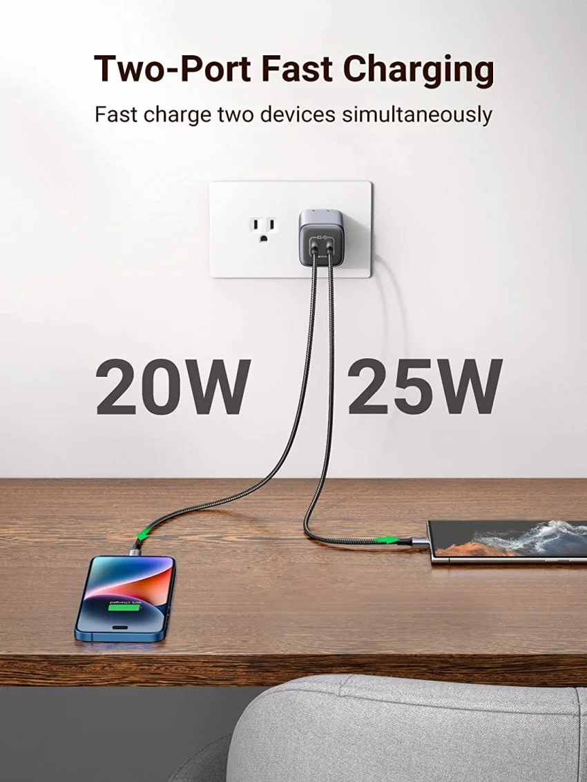 Củ sạc nhanh Ugreen 45W CD294 chân dẹt (90572) — ảnh 5