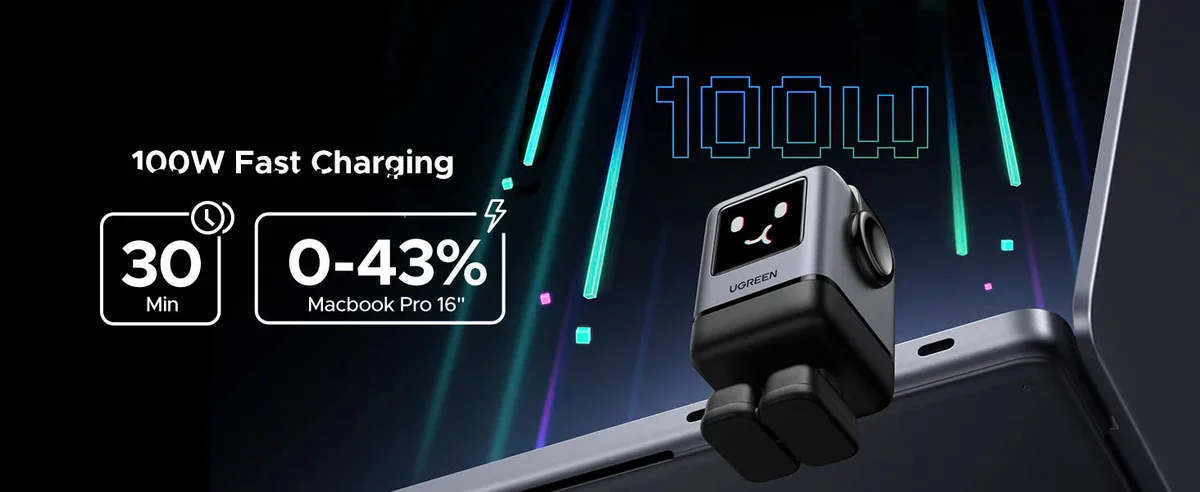 Củ sạc nhanh UGREEN Uno X688 – Sạc Robot 4 cổng 100W Ugreen 45514B