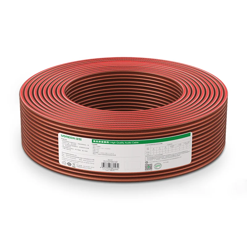 Cuộn cáp âm thanh chuyên nghiệp 100M 1.6 mm 200 lõi x 2 màu đỏ Ugreen (80159)