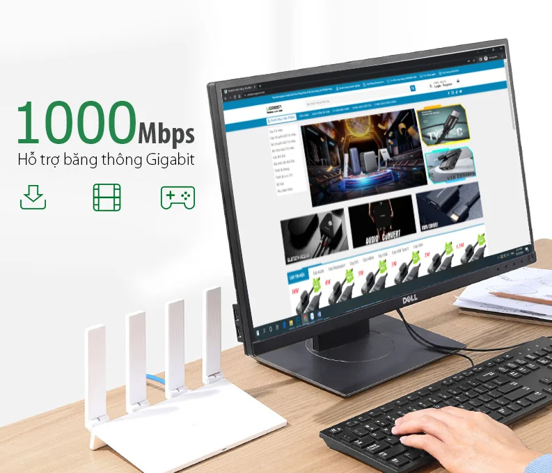 Cuộn cáp mạng CAT6 UTP, dài 100M Ugreen (11257)