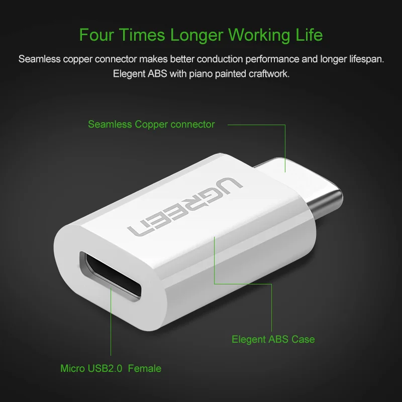 Đầu chuyển USB 3.1 Type-C sang micro USB Ugreen (30154)
