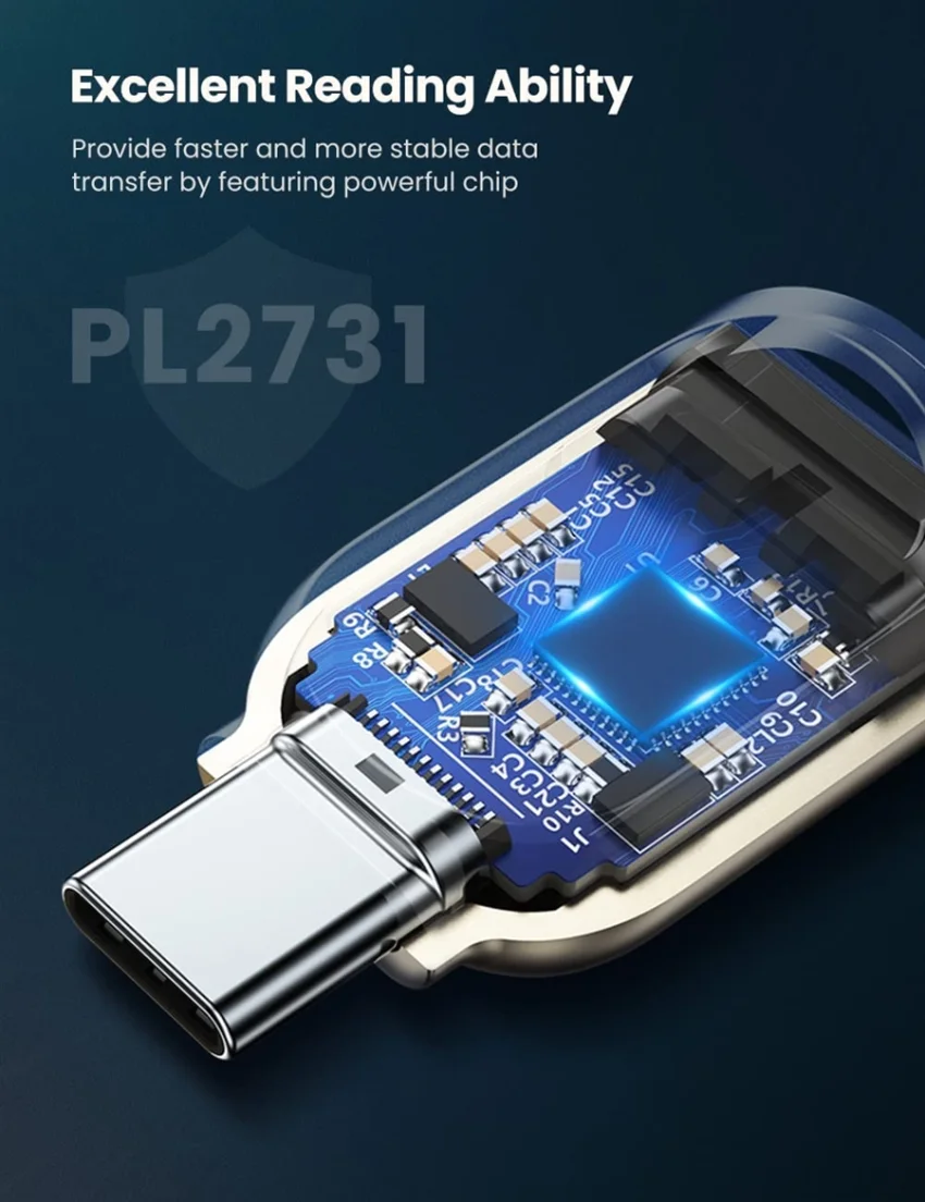 Đầu đọc thẻ nhớ UGREEN 80124 Đầu cắm Type C Tương thích thẻ Micro SD Micro SDXC Micro SDHC UHS-I — ảnh 6