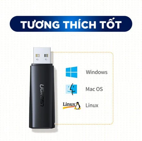 Đầu đọc thẻ TF, SD chân cắm USB 3.0 Ugreen(60722)
