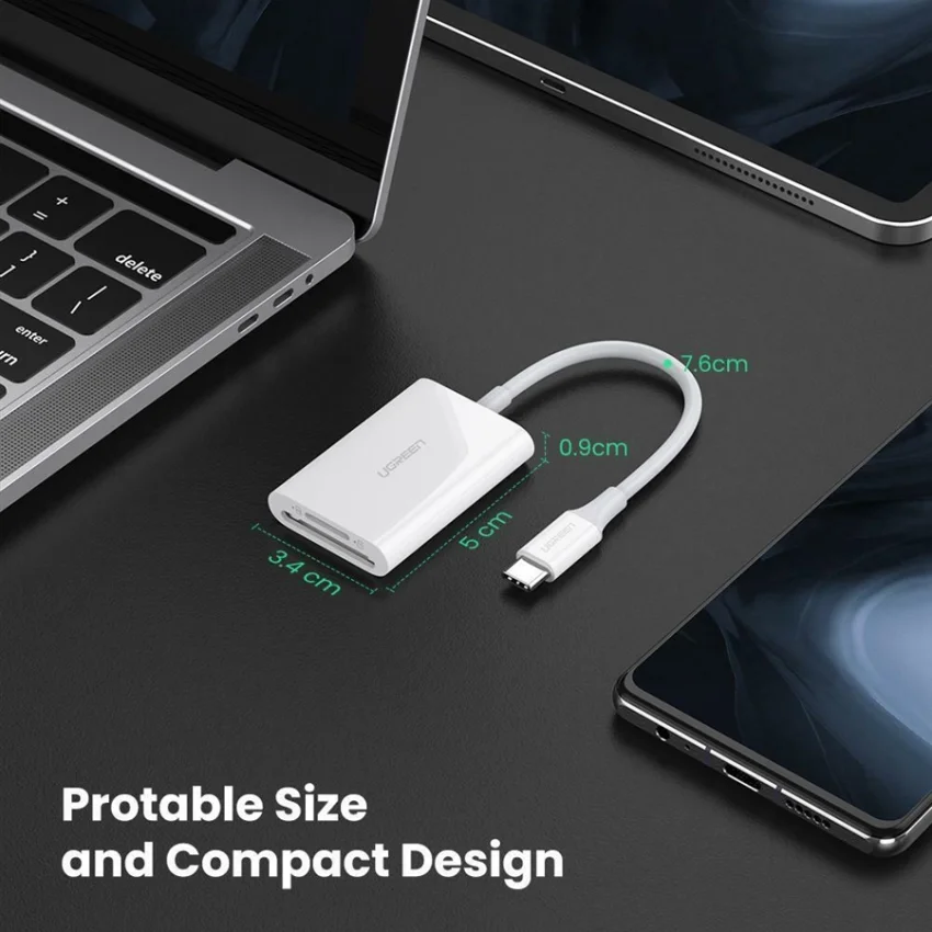 Đầu đọc thẻ TF, SD chân cắm USB C 3.1Ugreen (60724) — ảnh 5