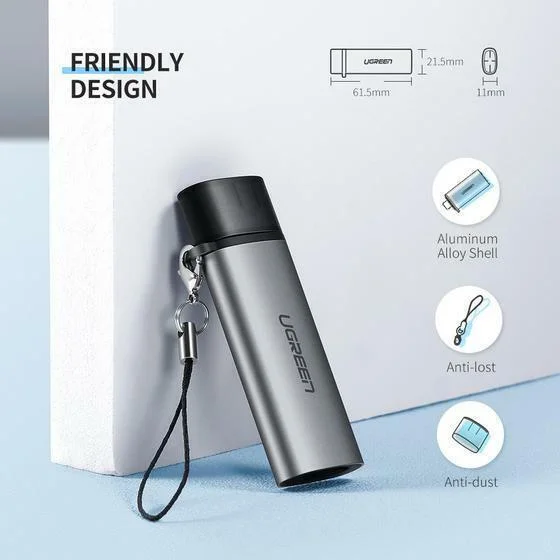 Đầu đọc thẻ TF, SD chân cắm USB-C Ugreen (50704) — ảnh 7